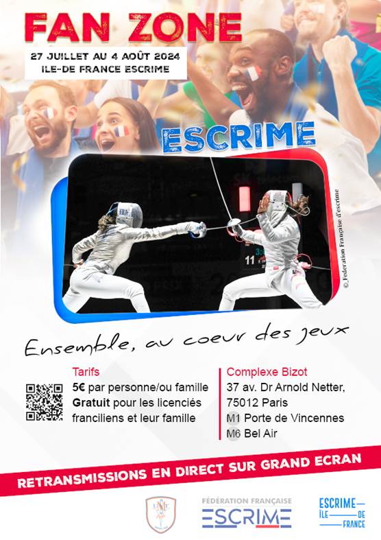 Fan Zone Escrime Ile de France… ENSEMBLE, au cœur des Jeux